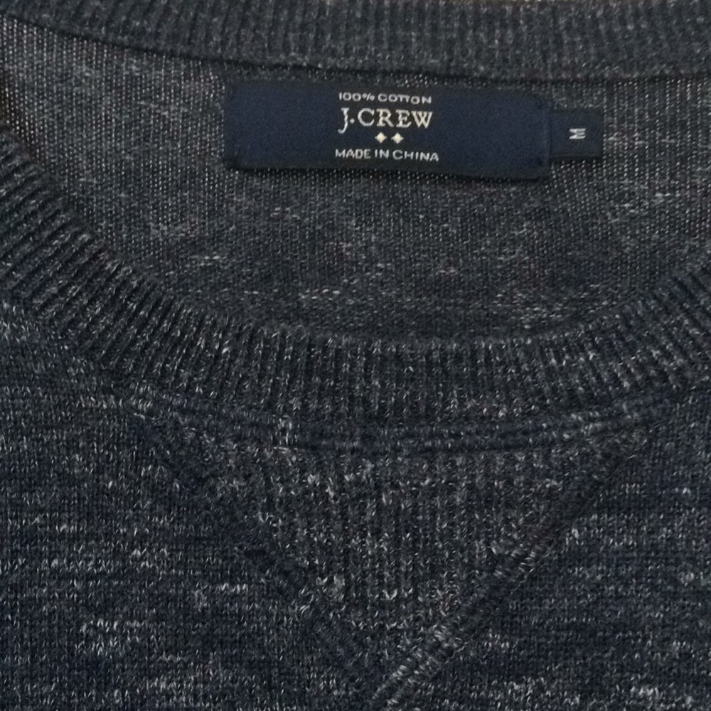 Men's J. Crew Size M Navy Cotton Crew Neck Sweater